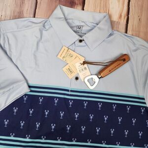 NWT Mizzen+Main Mens Big Small Versa Lobster PTO Collection Soft Golf Polo Shirt